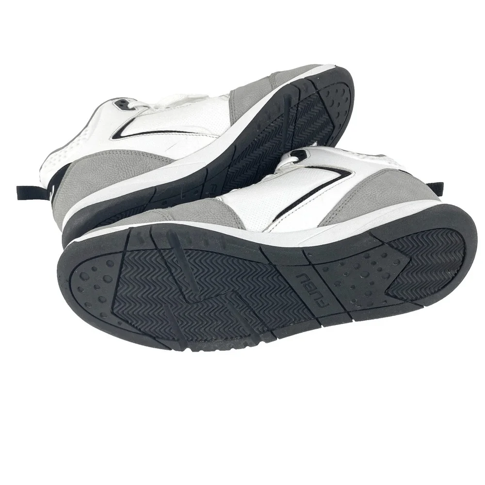 FUBU Heritage Tennis Shoes Men's 8 High Tops LKNU 40.5 White Gray Sneakers Retro